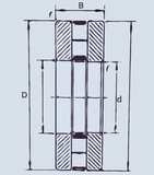 Schaeffler INA 89420-M Axial Thrust Cylindrical Roller Bearing Sketch