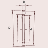 Schaeffler INA K81130-TV Axial Cylindrical Roller Thrust Roller and Cage Assembly Dimensions
