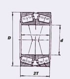 SKF 32032 X/DF Tapered Roller Bearing Assembly Drawing