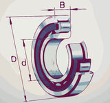 Schaeffler FAG NJ2315-E-XL-M1-C3 Cylindrical Roller Bearing Dimensions