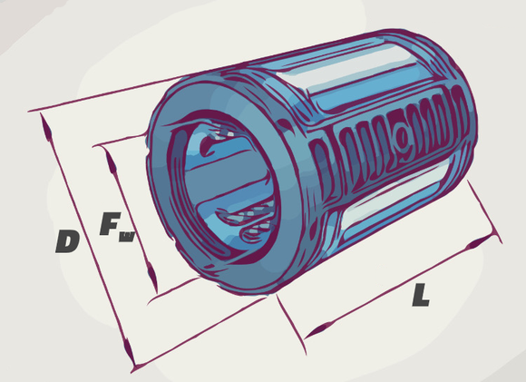 Schaeffler INA KS16-PP Linear Ball Bearing CAD