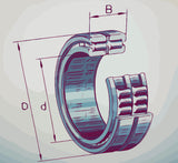 3D dimensions for INA SL185016-A full complement cylindrical roller bearing