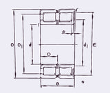 Drawing for INA SL185018-A full complement cylindrical roller bearing