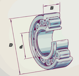 Schaeffler INA SL192309-C3 Full Complement Cylindrical Roller Bearing Dimensions