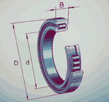 Schaeffler INA SL182215-A-C3 Full Complement Cylindrical Roller Bearing Dimensions