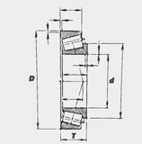 Drawing for FAG 32020-X-XL tapered roller bearing